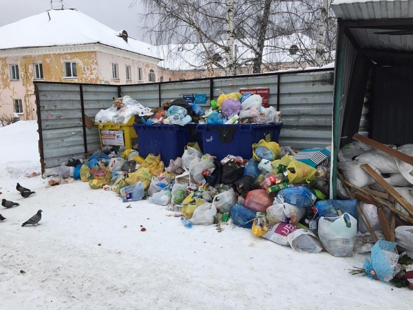 Виновата зима и праздники: перевозчики мусора объяснили, почему дворы Новосибирска превратились в свалку