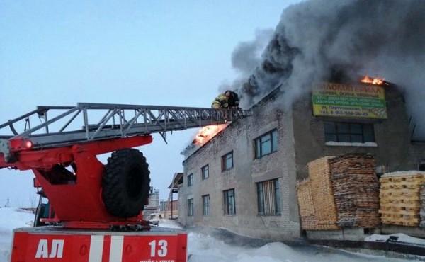 Пожар на пилораме в Куйбышеве потушила высотная техника