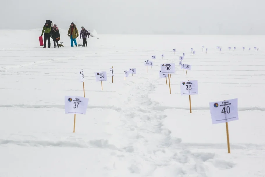 Рекордное количество иглу построили на берегу Обского моря новосибирцы