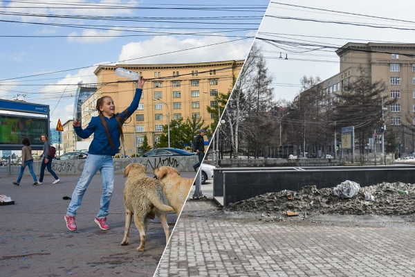Как изменился Новосибирск, когда все разошлись по домам: фото до и после коронавируса