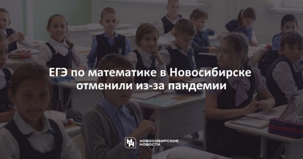 ЕГЭ по математике в Новосибирске отменили из-за пандемии