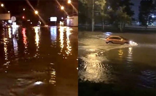 &laquo;Машины поплыли&raquo; &ndash; последствиями ночного потопа делятся новосибирцы
