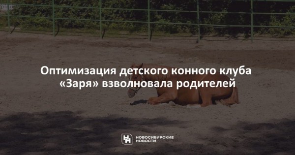 Оптимизация детского конного клуба «Заря» взволновала родителей