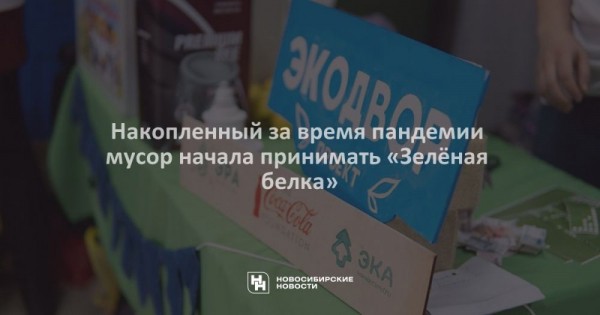 Накопленный за время пандемии мусор начала принимать «Зелёная белка» Накопленный за время пандемии мусор начала принимать «Зелёная белка»