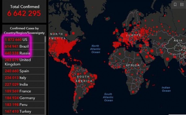 Карта коронавируса 5 июня: новая статистика заболевших в России и мире