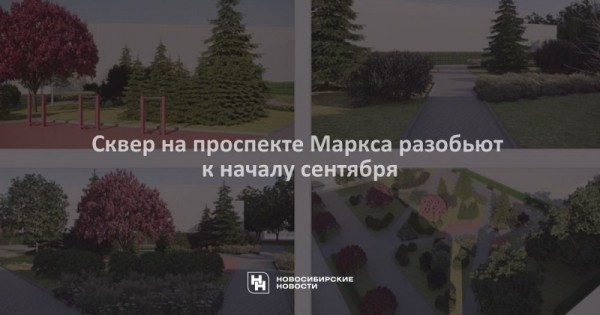 Сквер на проспекте Маркса разобьют к началу сентября Сквер на проспекте Маркса разобьют к началу сентября