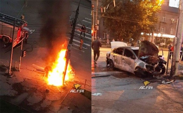 Пьяный таксист едва не сгорел в машине на газовом топливе Пьяный таксист едва не сгорел в машине на газовом топливе