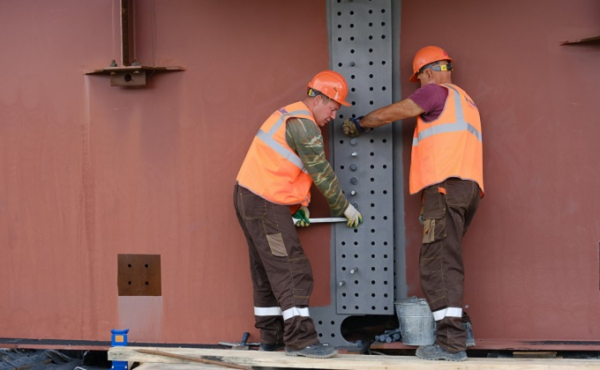 Опора №5: завершено первое сооружение четвертого моста