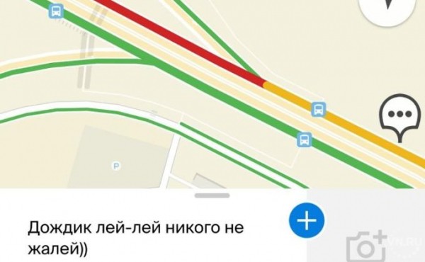 Ливень парализовал движение на дорогах Новосибирска