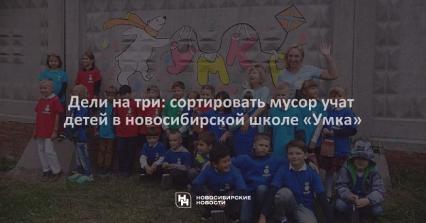 Дели на три: сортировать мусор учат детей в новосибирской школе «Умка»