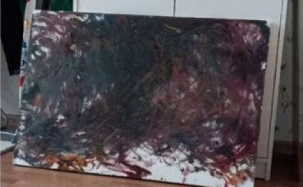 Картину за 1,5 млн рублей во время спуска нарисовал сноубордист