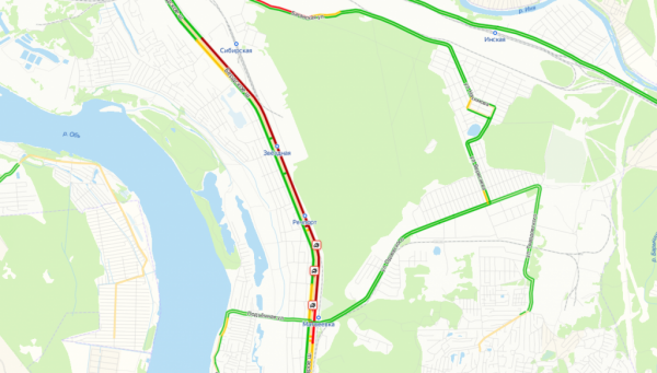 Пробка длинной в шесть километров сковала движение в Новосибирске
