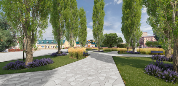 Проект благоустройства пространства у цирка представили новосибирцам