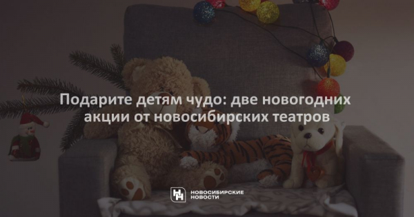 Подарите детям чудо: две новогодних акции от&nbsp;новосибирских театров