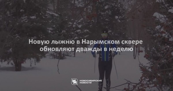 Новую лыжню в&nbsp;Нарымском сквере обновляют дважды в&nbsp;неделю