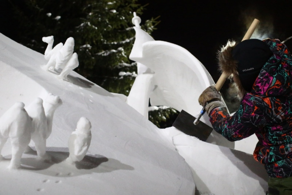 Великий князь победил в фестивале снежных скульптур в Новосибирске Великий князь победил в фестивале снежных скульптур в Новосибирске