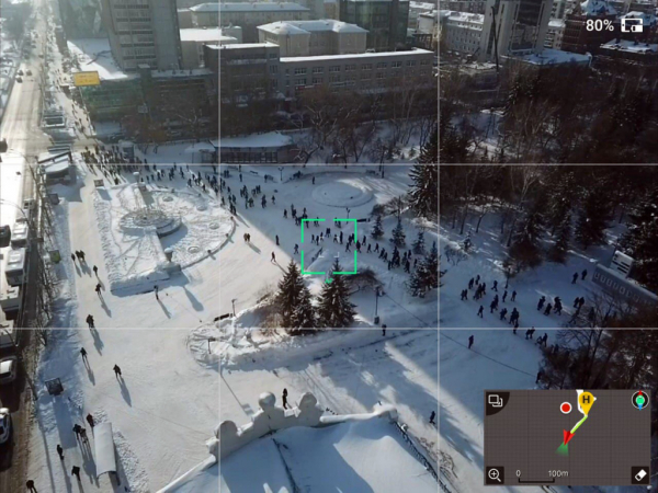 Дрон сфотографировал незаконную акцию в центре Новосибирска 