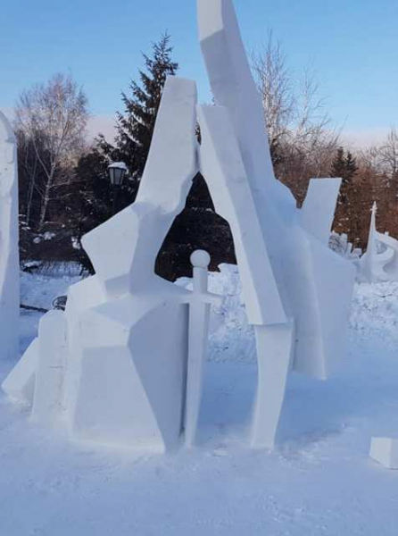Великий князь победил в фестивале снежных скульптур в Новосибирске Великий князь победил в фестивале снежных скульптур в Новосибирске