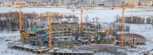 Начали монтаж крыши: новосибирец показал с&nbsp;высоты, как строят новый ЛДС