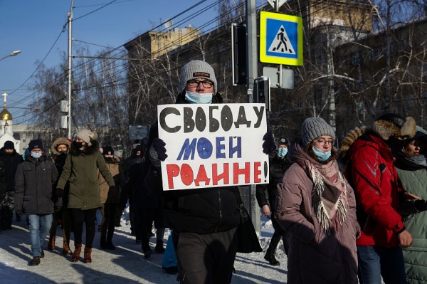 Как задерживали участников несогласованной акции в&nbsp;центре Новосибирска