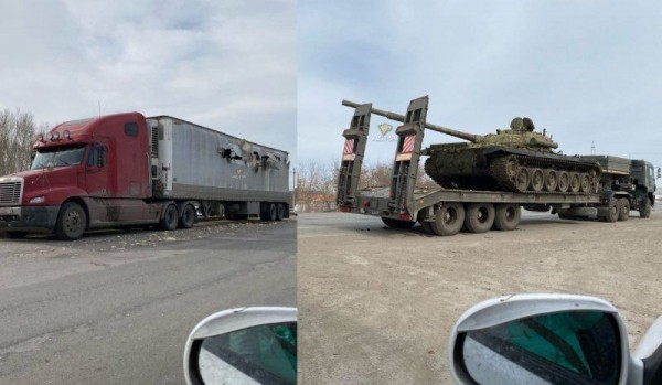 Танк дулом вспорол борт фуры в Новосибирской области