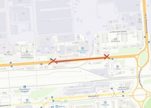 Движение по Станционной на неделю закроют по ночам в Новосибирске