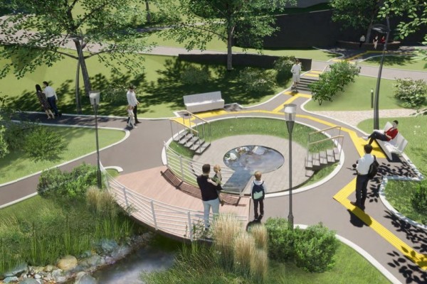 Сцена, кафе и родник: для парка в пойме Ельцовки разработали дизайн-проект Сцена, кафе и родник: для парка в пойме Ельцовки разработали дизайн-проект