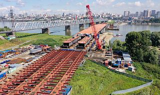 В Новосибирске приступили к шестой стадии строительства четвертого моста через реку Обь