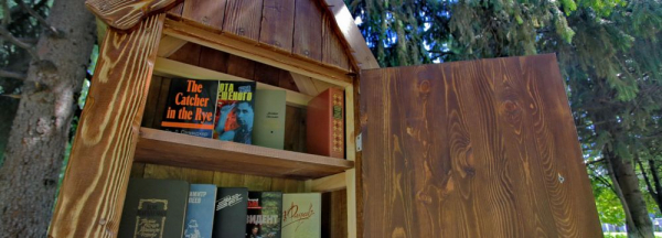 Уличную библиотеку с буккроссингом открыли у ДК «Сибтекстильмаш» Уличную библиотеку с буккроссингом открыли у ДК «Сибтекстильмаш»