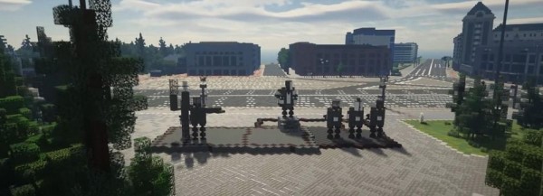 Центр Новосибирска воссоздали в игре Minecraft Центр Новосибирска воссоздали в игре Minecraft