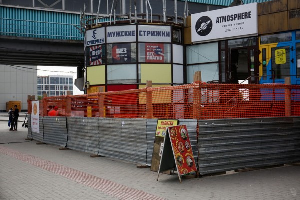 На&nbsp;Речном вокзале начали сносить павильон рядом с&nbsp;&laquo;Вилкой-Ложкой&raquo;