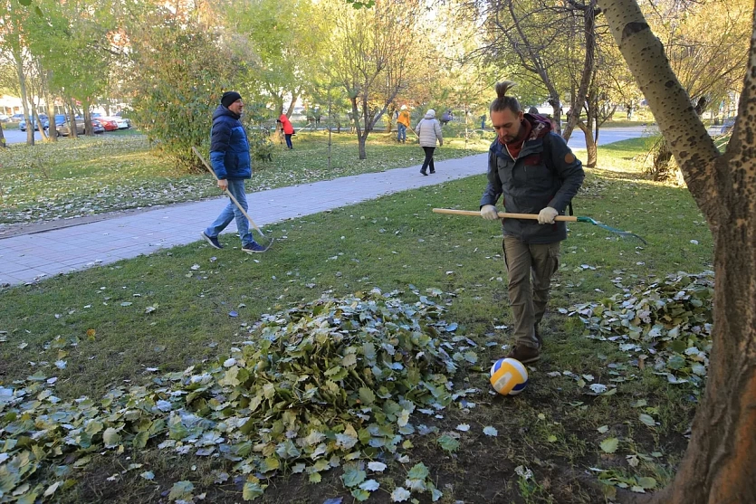 Новосибирцы собрали мусор и&nbsp;листву&nbsp;&mdash; мотивирующие фото с&nbsp;субботника