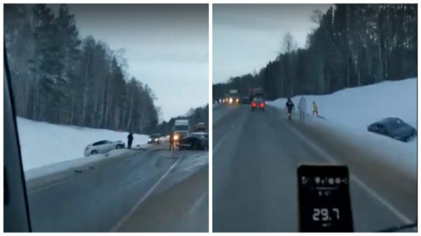 Крупное ДТП: две машины улетели с трассы, третья не подлежит восстановлению Крупное ДТП: две машины улетели с трассы, третья не подлежит восстановлению