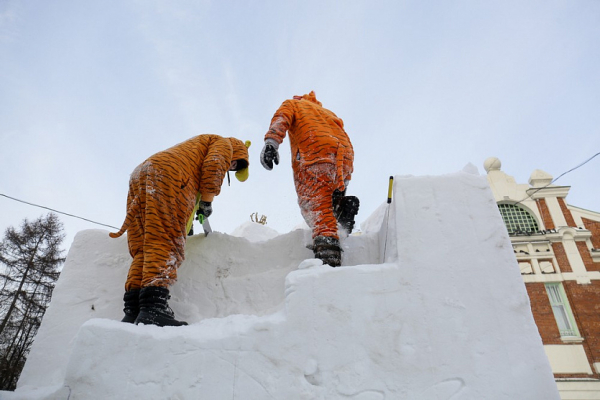 В&nbsp;Новосибирске начался фестиваль снежной скульптуры