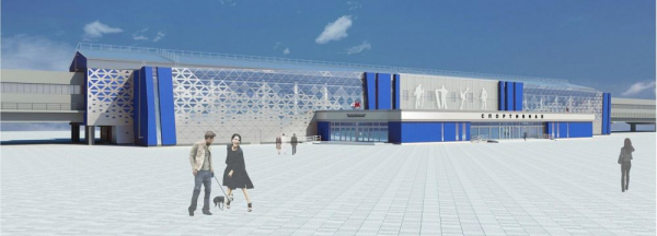 Фасад станции метро «Спортивная» избавили от оранжевого цвета Фасад станции метро «Спортивная» избавили от оранжевого цвета