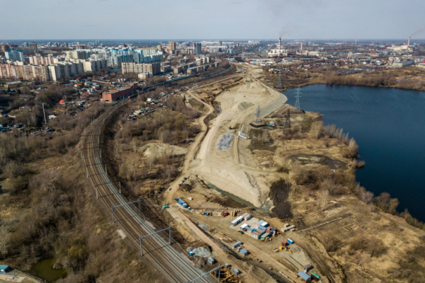 Пролетая над четвёртым мостом: как выглядит главная стройка Новосибирска