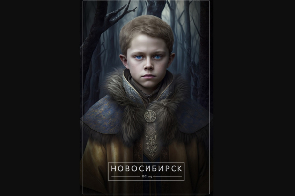 Нейросеть нарисовала Новосибирск голубоглазым мальчишкой в&nbsp;шубе